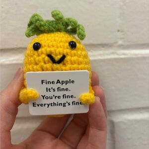 Cheerful Yellow Pineapple Crochet Toy
